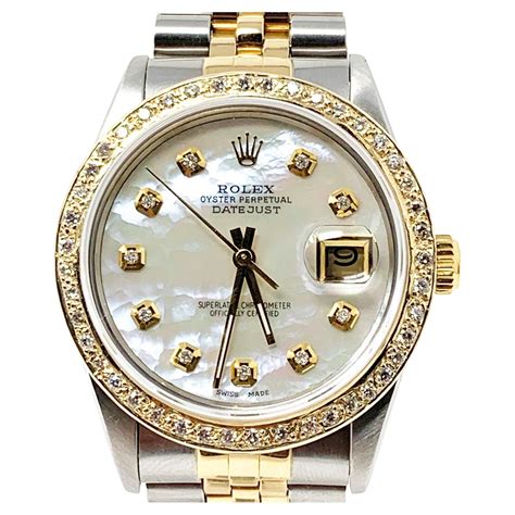 rolex datejust two tone smooth bezel|authentic Rolex diamond bezels.